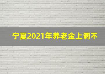 宁夏2021年养老金上调不