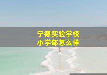 宁德实验学校小学部怎么样