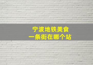 宁波地铁美食一条街在哪个站