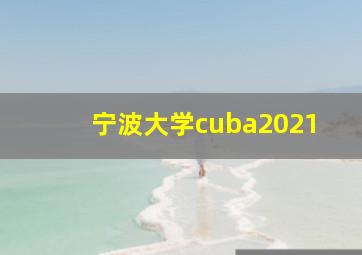 宁波大学cuba2021