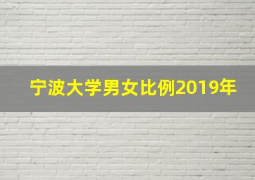 宁波大学男女比例2019年