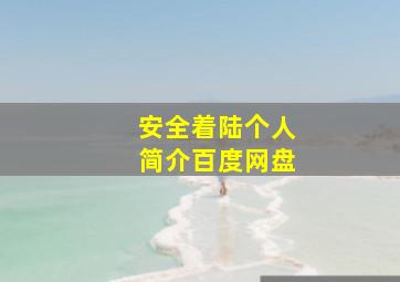 安全着陆个人简介百度网盘