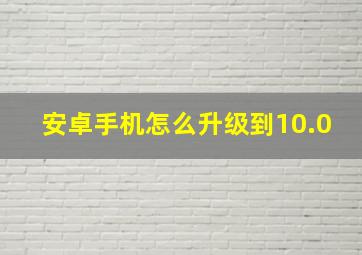 安卓手机怎么升级到10.0