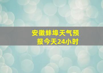 安徽蚌埠天气预报今天24小时