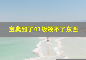 宝典到了41级领不了东西