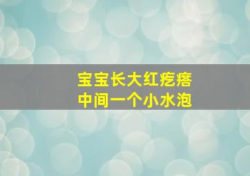 宝宝长大红疙瘩中间一个小水泡