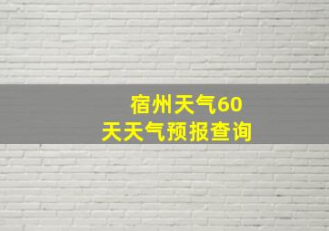 宿州天气60天天气预报查询