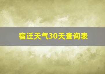 宿迁天气30天查询表