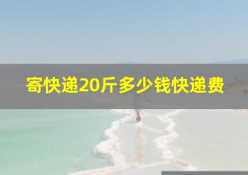 寄快递20斤多少钱快递费