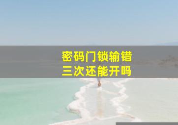 密码门锁输错三次还能开吗