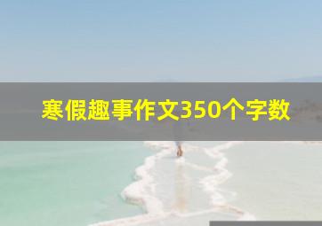 寒假趣事作文350个字数