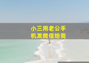 小三用老公手机发微信给我