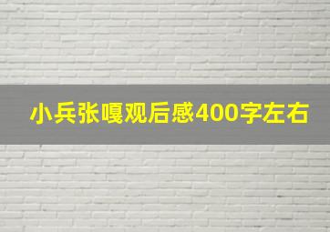 小兵张嘎观后感400字左右