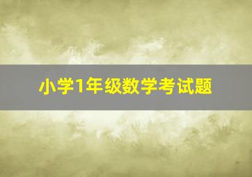 小学1年级数学考试题