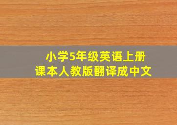 小学5年级英语上册课本人教版翻译成中文