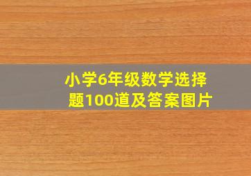 小学6年级数学选择题100道及答案图片