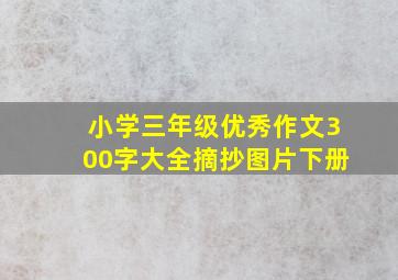 小学三年级优秀作文300字大全摘抄图片下册