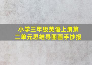 小学三年级英语上册第二单元思维导图画手抄报