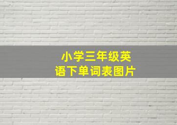 小学三年级英语下单词表图片