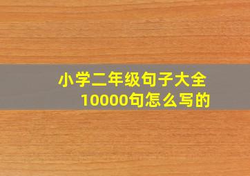 小学二年级句子大全10000句怎么写的