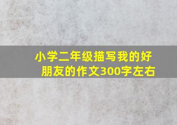 小学二年级描写我的好朋友的作文300字左右