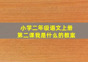 小学二年级语文上册第二课我是什么的教案