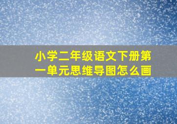 小学二年级语文下册第一单元思维导图怎么画