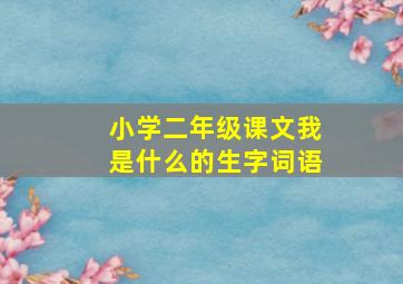 小学二年级课文我是什么的生字词语