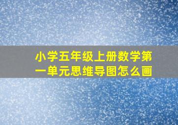 小学五年级上册数学第一单元思维导图怎么画