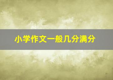 小学作文一般几分满分