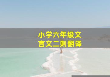 小学六年级文言文二则翻译