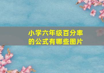 小学六年级百分率的公式有哪些图片