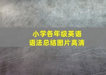 小学各年级英语语法总结图片高清