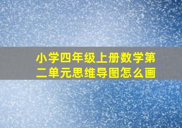 小学四年级上册数学第二单元思维导图怎么画