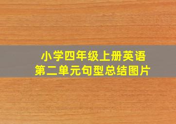 小学四年级上册英语第二单元句型总结图片