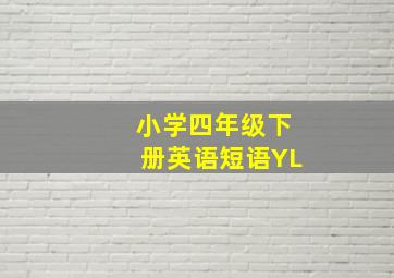 小学四年级下册英语短语YL