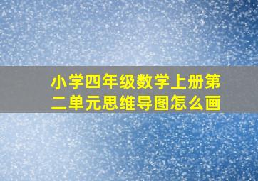 小学四年级数学上册第二单元思维导图怎么画