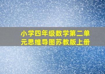 小学四年级数学第二单元思维导图苏教版上册