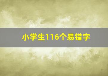 小学生116个易错字