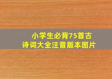 小学生必背75首古诗词大全注音版本图片