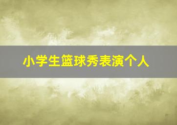 小学生篮球秀表演个人