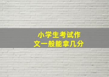 小学生考试作文一般能拿几分