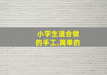 小学生适合做的手工,简单的