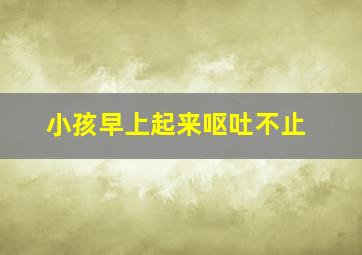 小孩早上起来呕吐不止