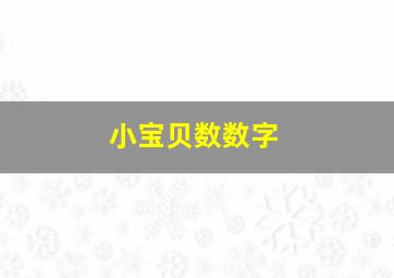 小宝贝数数字