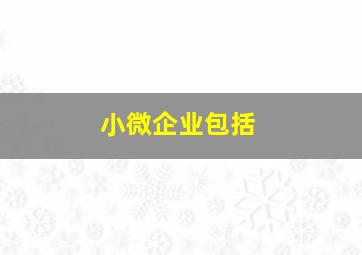 小微企业包括