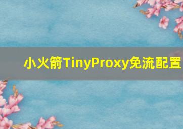 小火箭TinyProxy免流配置