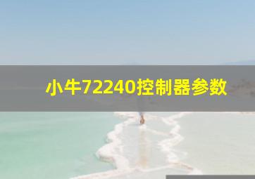 小牛72240控制器参数