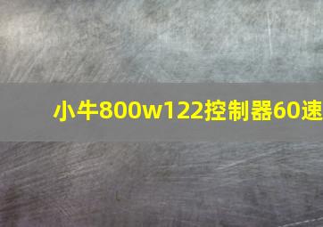 小牛800w122控制器60速