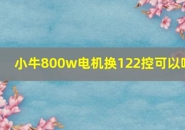 小牛800w电机换122控可以吗